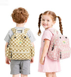 STEAMEDBUN Corduroy Toddler Backpack for Girls 2-4: Kids backpack for Boys Girls - 12 inch Preschool Kindergarten Backpacks - Checkered