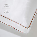 Saatva Latex Pillow - High Loft (6" - 7") - Hypoallergenic Pillow with Shredded Latex Core - Breathable - Machine Washable Organic Cotton Cover - King (34"x18") 1 Pack