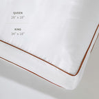 Saatva Latex Pillow - Standard Loft (4” - 5”) - Hypoallergenic Pillow with Shredded Latex Core - Breathable - Machine Washable Organic Cotton Cover - Queen (28"x18") 1 Pack