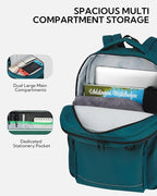 WATERFLY Travel Laptop School Backpack: College Middle School Bookbag for Women Men, TSA Friendly Business Work Casual Daypack with 15.6" Computer Compartment, Anti Theft Water Resistant Commuter Bag
