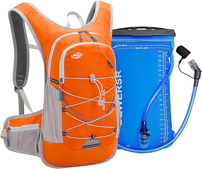 Hydration Backpack 20L Lightweight Breathable Water Backpack with 2L Water Bladder, Adjustable Chest Straps Running Hydration Vest for Cycling, Hiking, Climbing