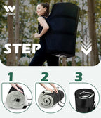 Willpo CertiPUR-US Memory Foam Camping Mattress with Travel Bag and 2 Interchangeable Covers, Lightweight Portable Sleeping Pad for Tents, Guest Beds, Home