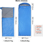 REDCAMP Ultra Lightweight Sleeping Bag for Backpacking, Hiking, Comfort for Adults Warm Weather, with Compression Sack