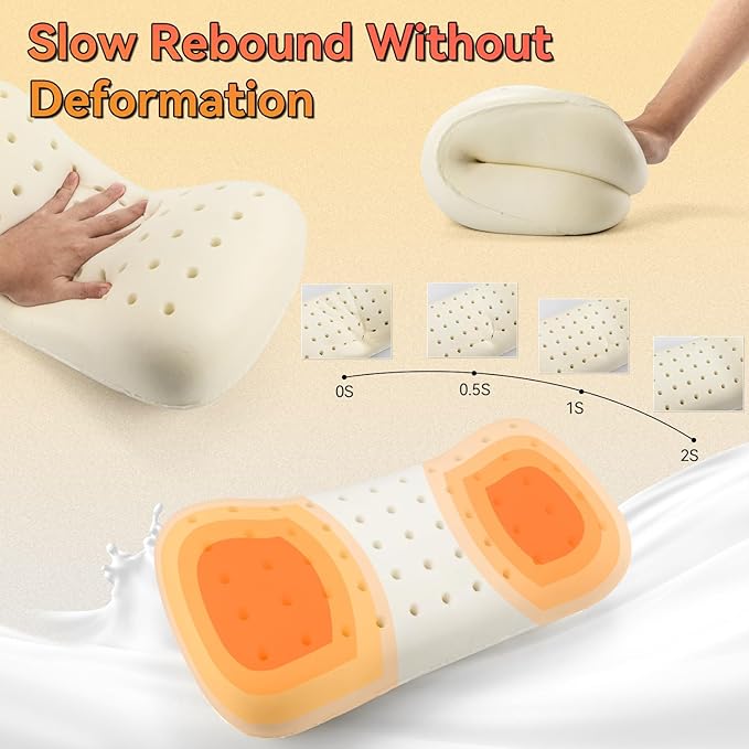 HIKEMAN Camping Memory Foam Pillow - Ultralight Washable Camping Essentials Backpacking Travel Pillow for Outdoor Camp, Sport, Airplanes, Hiking(Wathet)