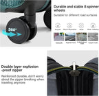 Hanke Expandable Hardshell Luggage Sets 3 piece Carry on Luggage with Wheels Suitcases Lightweight Checked Travel Luggage Rolling Large Suitcase Travel Luggage Bag Woman Men 20/24/29 IN,Blackish Green