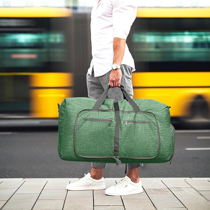 Vomgomfom Travel Duffle Bag for Men,65L 85L 115L Foldable Travel Duffel Bag with Shoes Compartment Overnight Bag for Men Women