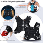 Sportneer Weighted Vest for Women Men: 8lbs/12lbs/15lbs/20lbs/25lbs Weight Vest with Detachable Phone Pouch Rucking Vest for Women Walking Strength Training Muscle Building Weight Loss