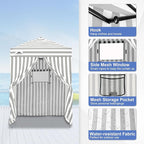 EAGLE PEAK Flex Ultra Compact 5x5 Pop-up Canopy, Sun Shelter, Changing Room, Portable Privacy Tent for Pool, Fashion Photoshoots, or Camping, Gray/White