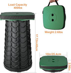 Boreeman Upgraded Collapsible Stool, Square Portable Stool, Lightweight Yet More Sturdy with Load Capacity 400lbs, Perfect for Camping Fishing Hiking BBQ (Square Army Green)