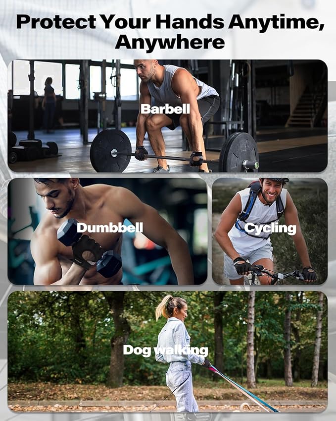 VINSGUIR Workout Gloves for Men and Women, Weight Lifting Gloves with Excellent Grip, Lightweight Gym Gloves for Weightlifting, Cycling, Exercise, Crosstraining, Pull ups, Fitness, Climbing and Rowing