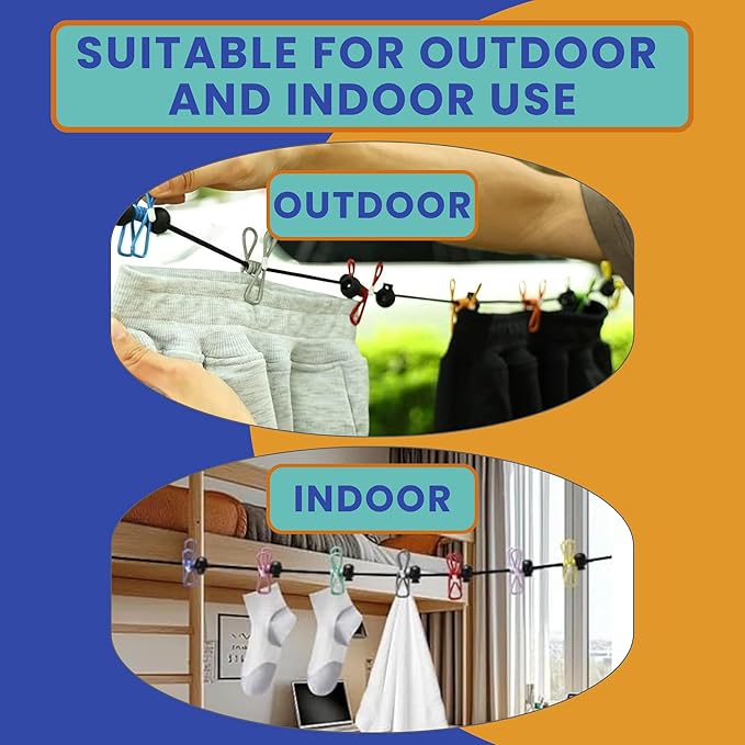 Travel Laundry Detergent Sheets for Hand or Machine Wash and Heavy Duty Travel Clothesline – Compact Sink Washing Detergent & Indoor Outdoor Drying Line for Hotels, Cruises & Camping