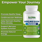 Active Lifestyle 4X Magnesium Supplement, Magnesium Glycinate, Taurate, Malate, Orotate Complex, Calm Sleep, GMO Free, Gluten Free, Soy Free, Dairy Free, Lab Tested, Made in USA