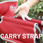 TIMBER RIDGE Aluminum Oversized Camping Chair, Lightweight Portable Directors Chair with Side Table Detachable Side Pocket for Outdoor Camping, Lawn, Picnic, Support 400lbs Red 2 Pack