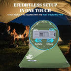 Camping Sleeping Pad Self Inflating Sleeping Pad with Electric Pump, 3.2" Ultra-Thick Memory Foam Sleeping Mat with Pillow, Camping Mattress Compact for Backpacking Hiking Traveling