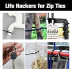 Zip Ties 6 inch, 1000 Pack Black Zip Ties, Self-Locking Nylon Cable Ties with 40 lbs Tensile Strength,Wire Ties for indoor and outdoor use.