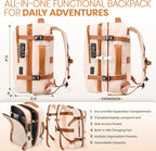 Fanwoli Vacuum Travel Backpack, Carry On Luggage with TSA Lock & Anti Theft Zipper, Expandable Airback with Compression Pump, Waterproof Laptop Bag Ideal for Flight & Business