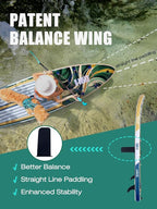 Niphean (Extra Large) Inflatable Paddle Board, SUP for 2+1 People/Family, Stand Up Paddle Board with (Beginner Friendly) StabilTrac Fin, Waterproof Phone Pouch, Paddle Boards for Adults, Gift Ideas