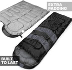 MalloMe Sleeping Bags for Adults Cold Weather & Warm - Backpacking Camping Sleeping Bag for Kids 10-12, Girls, Boys - Lightweight Compact Camping Essentials Gear Accessories Hiking Sleep Must Haves