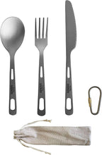Titanium Spork and Spoon, 6.8" Camping Spork and Soup Spoon, Ultra-Light Eco-Friendly Travel Cutlery Set