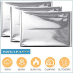 Macarrie 100 Pack Emergency Thermal Blankets Silver Foil Survival Blanket Kit for Outdoors, Camping, Hiking, Homeless, First Aid