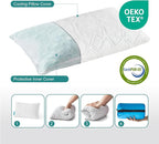 Small Shredded Gel Memory Foam Pillow，Adjustable for Contoured Support -Portable Ideal for Backpacking, Camping, Travel, Car, Airplane,Office Nap