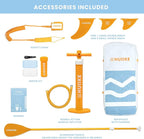 Inflatable Paddle Board for Adults with Accessories Included, Oar, Fins, Pump. Stand Up Paddleboard Great Stability and Resistance. 10’ x 33" x 5.9", Maximum Load 286 lb