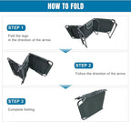 BIG RED Camping Sleeping Cot, 5-Position Folding Cot/Lounge Chair with Mattress, Folding Sleep Camp Cots for Adults, Heavy Duty Lounge Chairs for Outside, Beach, Lawn