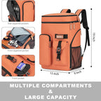 Insulated Cooler Backpack,33/45 Cans Multifunctional Double Deck Leakproof Cooler Bag with Sternum Strap,Large Capacity Lightweight Travel Camping Beach Backpack
