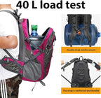 FENGDONG 40L Waterproof Lightweight Outdoor Daypack Hiking,Camping,Travel Backpack for Women Men Pink