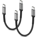 6 Inch USB C Charger Cord, 2 Pack Short USB C to C Cable Braided Fast Charging USBC Cable Compatible with iPhone 15 Samsung Galaxy S23 Ultra Google Pixel