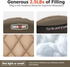 Overmont Oversized XL Camping Chair for Adults - 400lbs Support Heavy-Duty Padded Folding Chair with Side Pocket Cup Holder Cooling Bag for Outdoor Sports Garden Beach Fishing Lawn Khaki