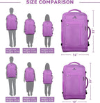 AREYTECO 50L Carry On Backpack, Extra Large Laptop Backpack, Travel Backpack for Women, Expandable Water Resistant Big Bag Anti-Theft Business Daypack Fit 17 Inch Laptop,Purple