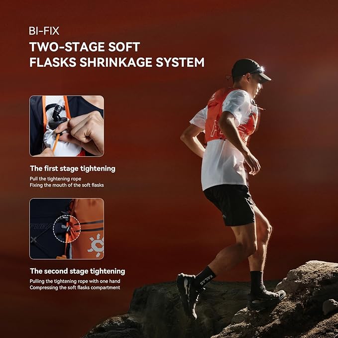 KAILAS FUGA AIR 8 Ⅳ Running Hydration Vest Hydration Pack Lightweight with Two TPU Water Bladders for Women Men Trail Cycling Hiking