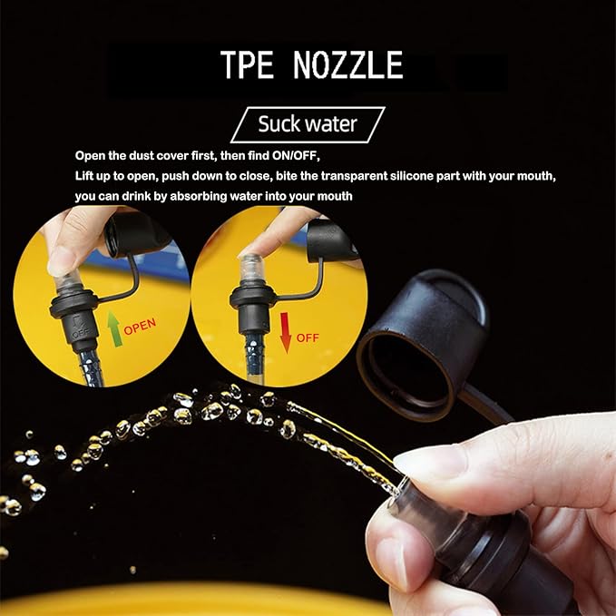 Water Backpack Black Hydration Backpack with 3 Liter Bladder Lightweight & Waterproof Hydration Pack for Hiking, Cycling, Running,Climbing Outdoorer ,Gift for dad