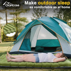 Camping Sleeping Pad, Extra Thick 6 Inch Inflatable Camping Mat with Pillow, Built-in Foot Pump Sleeping Pad for Camping Ultralight Self Inflating Campings Pad for Tent Backpacking Hiking Camp Gear