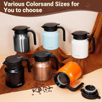 34Oz Thermal Coffee Carafes For Keeping Hot/Cold, Stainless Steel Coffee Carafe, Dustproof Insulated Water Carafe for Party/Home,Copper