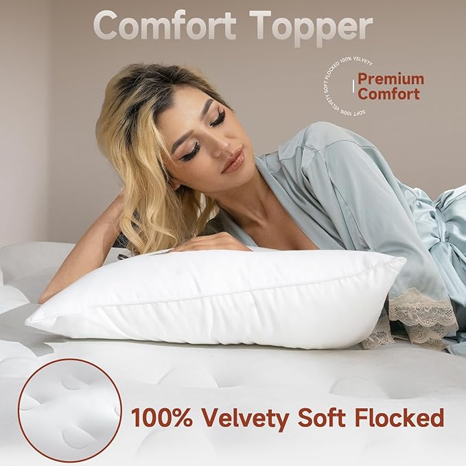 California King Size Air Mattress with Built in Pump, 18" Luxury Thick Inflatable Blow up Mattress for Guests & Home, Fast Self-Inflating Air Bed with Carry Bag for Camping