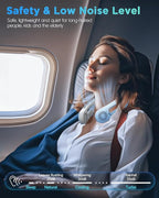 Neck Fan, Hands Free Bladeless Neck Fans Portable Rechargeable, 360° Cooling Neck Fan, 4 Speeds, Quiet, 5200 mAh Battery Operated USB Wearable Personal Fan Gifts for Women, Travel, Outdoor