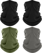 4 Pack Neck Gaiter, Cooling Breathable Face Mask UV Protection Scarf Hiking Bandana for Men/Women