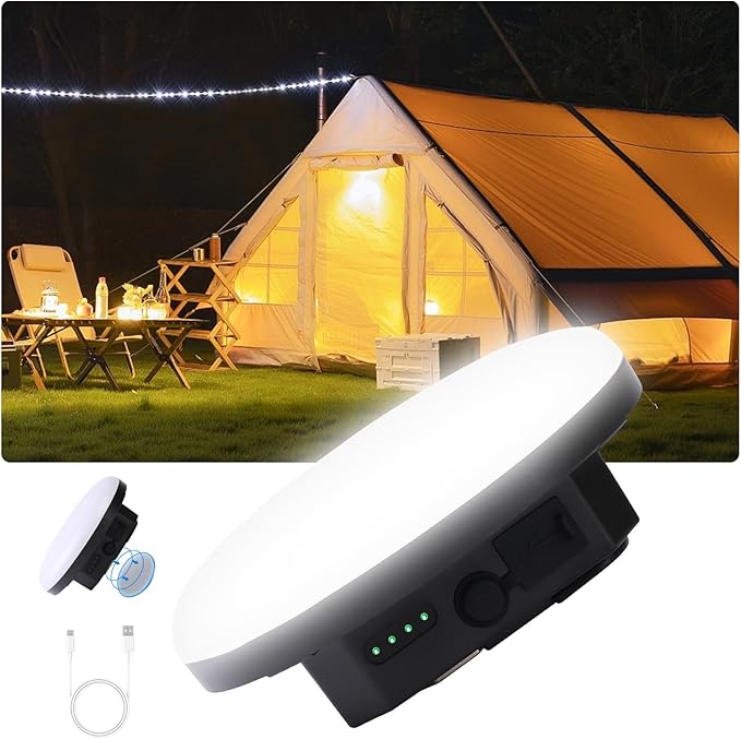 Portable Rechargeable LED Camping Lights for Hanging,Waterproof Outdoor Light,Super Bright Hanging Lanterns for Tents, Canopies & Outdoor Emergencies