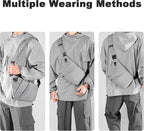 Anti Theft Travel Bag, One Shoulder Large Capacity Cross-body Bag Chest Fashion Lightweight Sling Bags for Travel Sports