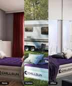 CHILLSUN Air Mattress Queen With Built in Pump - Upgraded Blow Up Bed,2 Mins Quick Self Inflatable and Deflate, 18"/650lbs Max, Strong Support, Flocked Top, Puncture Resistant, for Camping,Home,Guests