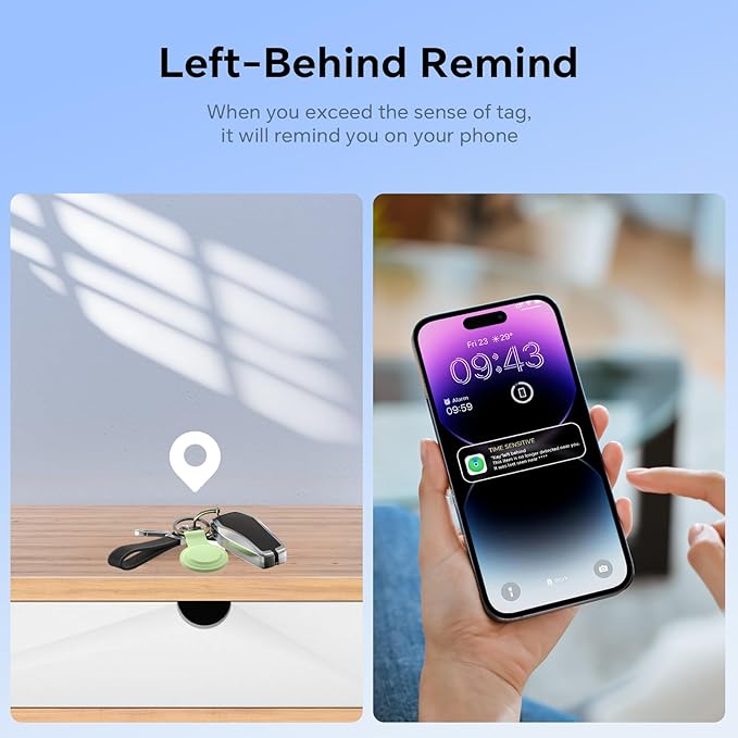 4 Pack Tags Tracker [Apple MFi Certified] Pair with Apple Find My(iOS Only) Smart Bluetooth Key Tracking Tags Item Finders Waterproof Worldwide Located Devices for Pet Wallet Backpack Dogs Luggage