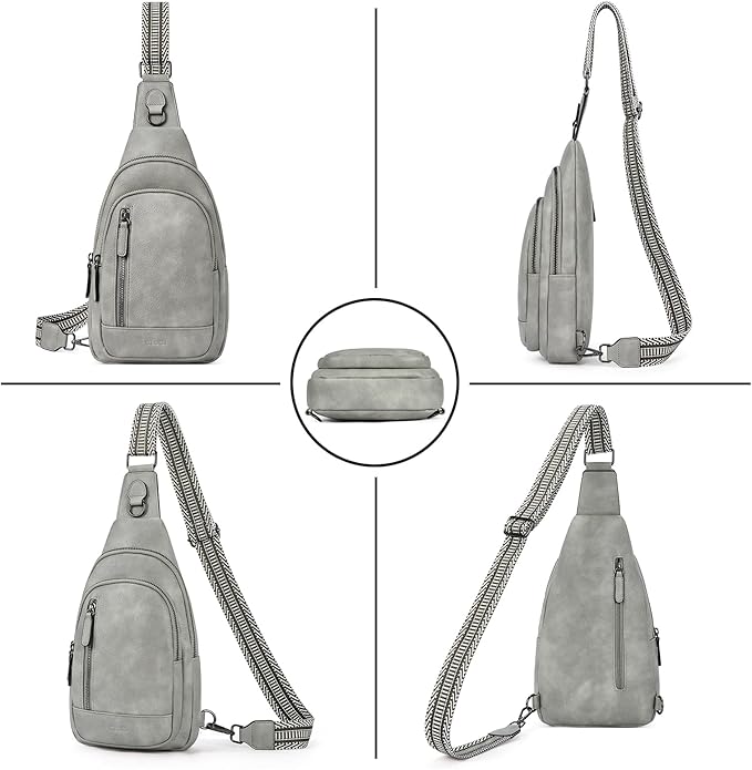 CLUCI Crossbody Bags for Women Men,Leather Sling Bag Cross Body Backpack for Woman Gifts for Women Birthday Unique