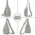 CLUCI Crossbody Bags for Women Men,Leather Sling Bag Cross Body Backpack for Woman Gifts for Women Birthday Unique