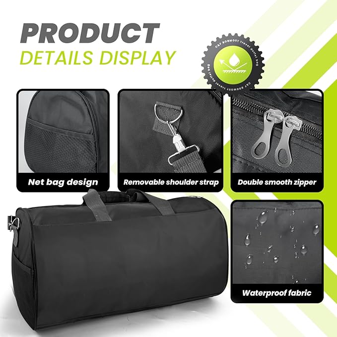 C&F BOGMOST Travel Duffel Bag Large Foldable Waterproof Gym Bag for Gym Beach Swim Bag Men Women Duffle Bag Lightweight Oxford Cloth Sports Bag -Orange