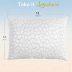 SUPA MODERN Cooling Bed Pillows for Sleeping 1 Pack Small Shredded Memory Foam Pillow Camping Travel Pillow - Compressible Medium Firm, Breathable Cover, ldeal Backpacking Hiking, Airplane and Car