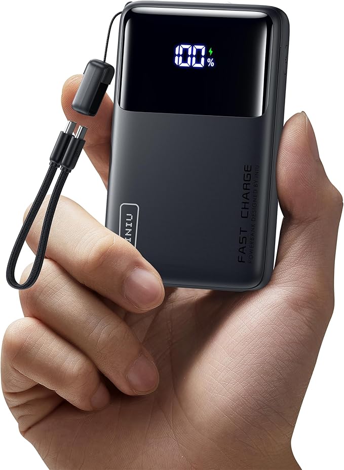 INIU Slimmest 10000mAh 45W PD Fast Charging Portable Charger & Ultra Slim 10000mAh 45W Power Bank Combo