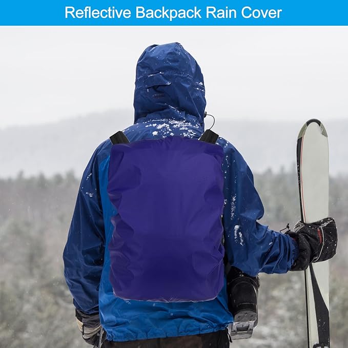 PATIKIL Waterproof Backpack Rain Cover Oxford Cloth Backpack Cover Anti-Slip Cross Buckle Straps for Hiking Camping