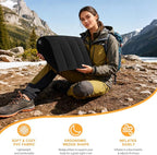 Inflatable Wedge Pillow Camping Cushions – Portable Folding Body Positioners Lightweight Wedge Pillow,Cushion for Yoga,Sleeping,Travel,Reading Lumbar Cushion for Back Pain and Pressure Relief